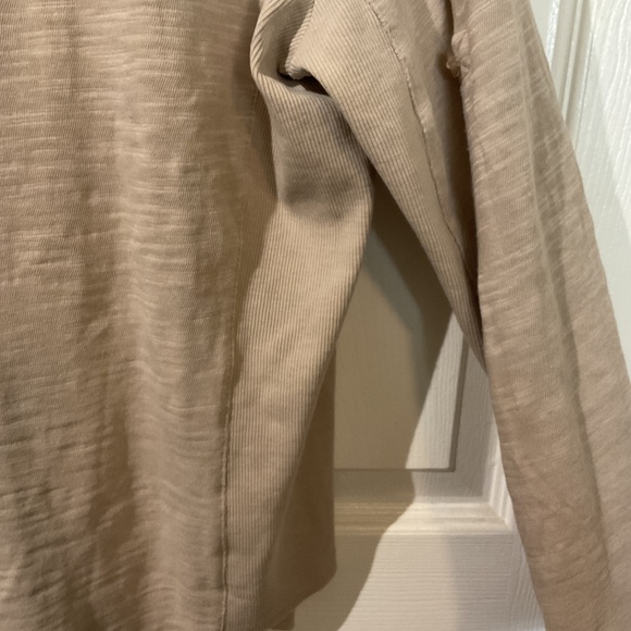 NWT Caslon Women’s Tan Long Sleeve Oxford - Picture 7 of 7